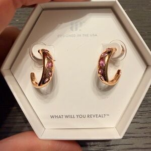 Gold and Pink Women's Earrings